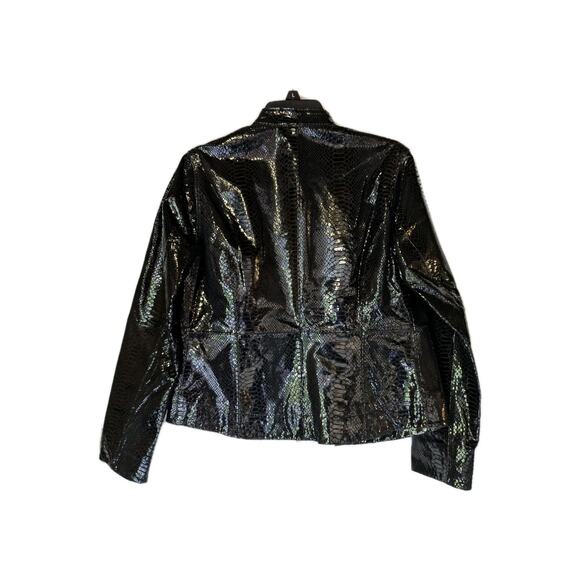 23RD ST Women's Embossed 100% Leather Shell Jacket Sz SM - Picture 4 of 6